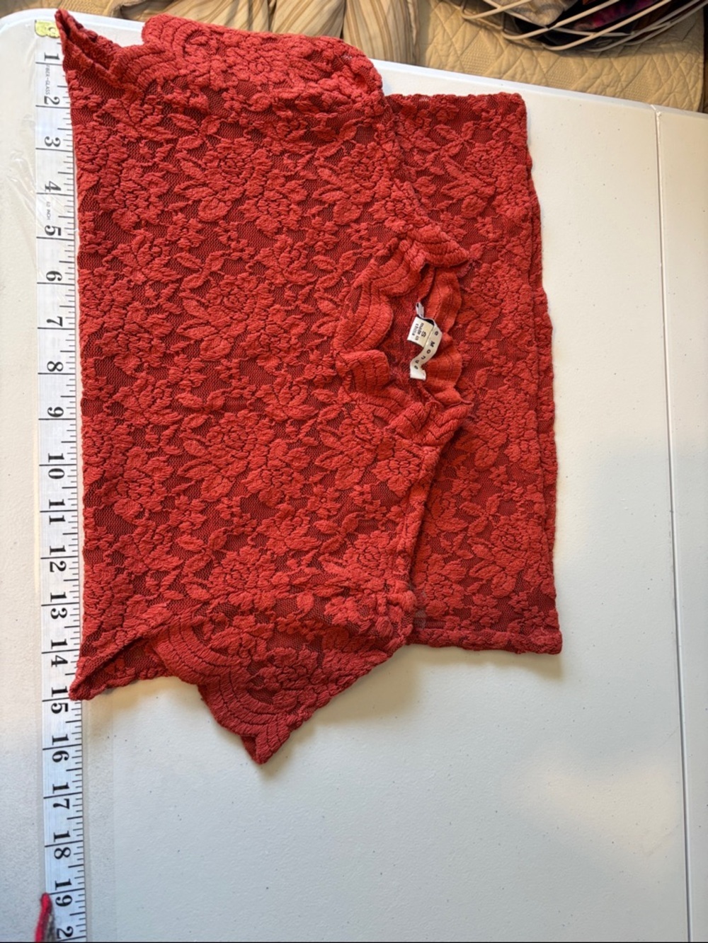 Haute Monde Rust Red Tshirt Cap Sleeves Size Small Dainty Fem Artsy Feminine Y2K - Picture 6 of 9